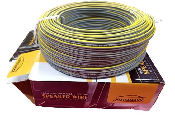 AUTQMAXX Performance Speaker Cable White Wire Thickness 50 MM,45 MTR (Speaker wire).