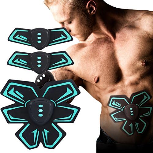 [New Version 2017] Abdominal Muscle Toner Abs Training Gear Body Fit Toning Belt Wireless Muscle Exercise For Abdomen/Arm/Leg Training Jingfude Smart muscle Trainer Portable Home/Office Workout Equipment Support Men@Women
