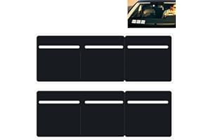 Ansodo 2Pcs Tax Disc Holder For Car Windscreen, Tax Insurance Holder,3 In 1 Disc Holder,Self Cling & Easy Removal,For Car Windscreen,11.1x3.82inch(Black)