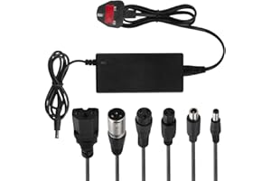 HOVCEH 42V 2A Electric Scooter Charger, Li-ion Battery Charger with 6 Connections for Electric Scooter, Bicycle Scooter Battery Charger, Electric Bike Charger for M365, Electric Bike