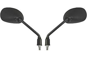 MY MOTO PARTS Mirrors 10mm Black Rectangle Left or Right Fits CBF125