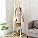 Produktbild LQQGXLModerne minimalistische Garderobe, Boden Garderobe und Mantel können Gegenstände aufnehmen L-förmige Kleiderbügel verstärkt Querbalken Höhe 150 * 45 * 40cm (Farbe : Weiß)