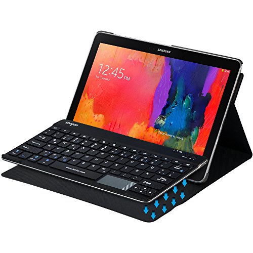 LEICKE Sharon Galaxy TabPRO 12.2 Hülle mit magnetisch befestigter Bluetooth – Tastatur und integriertem Touchpad | Ultraslim Schutzhülle | deutsches Layout | Tastatur herausnehmbar - 4