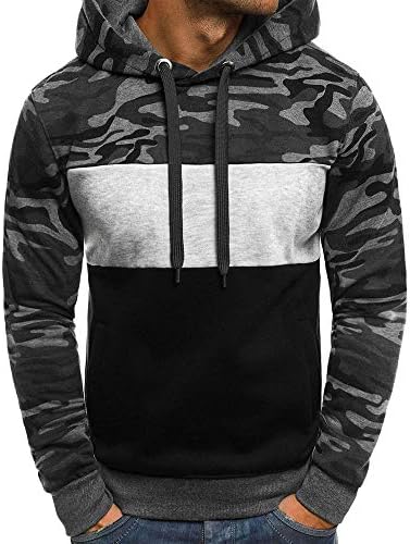 DIKEWANG New Element Mens Hoodies Sweatshirts Fashion Casual Element Hoodies Sweatshirts Coat Jacket Mens Camouflage Plus Size Pullover Long Sleeve Hooded Sweatshirt Tops Blouse