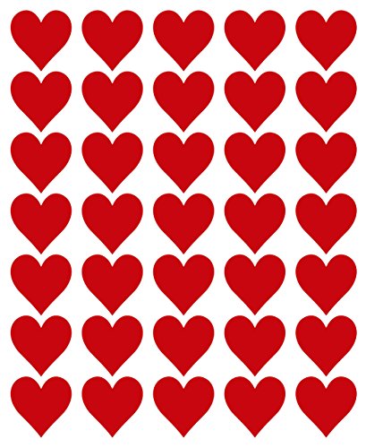 70 Klebeherzen, 30 mm, rot, aus PVC Folie, wetterfest, Herz Sticker Aufkleber - 2