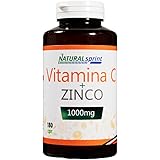 Vitamina C Pura Alto Dosaggio 1000mg + Zinco - 180 Compresse Per 6 Mesi-Vitamin C Dose Forte - Integratore Alimentare Made in