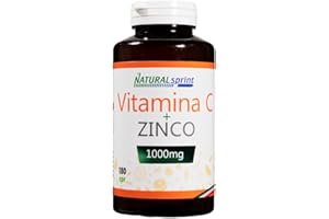 NATURAL SPRINT Vitamina C Pura Alto Dosaggio di Vit. C (1000mg)+ Zinco - 180 Compresse Per 6 Mesi-Vitamin C Dose Forte - Integratore Alimentare Made in Italy nel laboratorio NaturalSprint