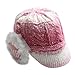 Produktbild TUDUZ Frauen Damen Winter Wintermütze Skimütze Gemütliche Farbverlauf Visoren Strickwolle Schirmmütze Hut Schützen Casquette Strickmütze (Weinrot)