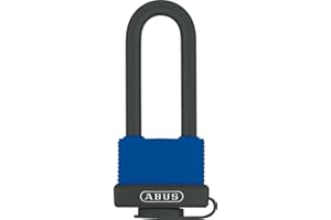 ABUS Messing-Vorhängeschloss Aqua Safe 70IB/45HB63 mit hohem Bügel - wetterfest - Edelstahlbügel für extra Korrosionsschutz -