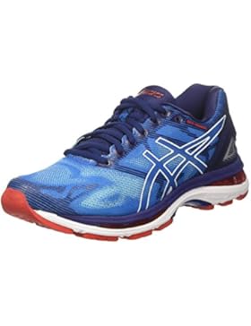 Asics Herren Gel-Nimbus 19 Gymnastikschuhe für Das Training auf Der Straße, Indigoblue/Safetyyellow/Electricblue