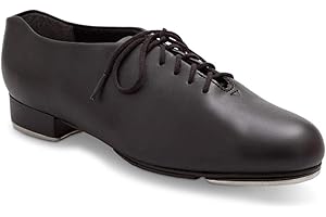 Capezio Children's Tic Tap Toe Dance Shoes Classic Oxford-Style Lace-Up Beginner's First Tap Shoes for Girls & Boys Toddler Kids Dancing Shoe 443C