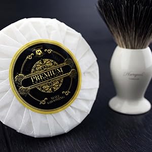 Black Badger Hair Men's Shaving Brush In Ivory Colour Handle with Natural Premium Soap With Natural Fragrance for all… - Image 2