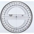Aadya Protractor Circular 15 Cms Angles From 0' To 360' (Pack Of 1), Clear