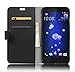 Produktbild SMTR HTC U 11 Wallet Tasche Hülle - Ledertasche im Bookstyle in Schwarz - [Ultra Slim][Card Slot][Handyhülle] Flip Wallet Case Etui für HTC U 11
