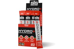 Science in Sport Hydro+ Electrolytes Powder Sachets with 5 Essential Electrolytes and Added Vitamins C, B6, and B12 for Hydration Drink | Berry, Pack of 20 Sachets