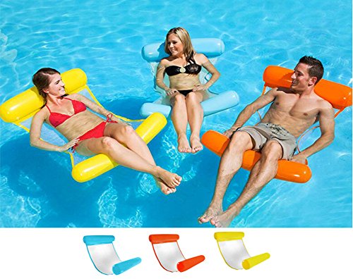 Preisvergleich Produktbild Swimways Spring Floating Hängematte Ergonomische Aufblasbare Pool Lounger Portable Double Backrest Schwimmen Floats Outdoor Sommer Strand Spielzeug Erwachsene Kinder,3Pieces