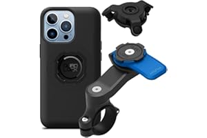 Quad Lock Kierownica Motocyklowa Uchwyt Telefonu Zestaw z Amortyzatorem Drgań i iPhone 13 Pro MAG Etui