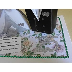 Geldgeschenk Geschenkverpackung Silberhochzeit 25 Jahre verheiratet