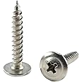 50 Qty #8 x 1" 304 Stainless Steel Phillips Modified Truss Head Wood Screws (BCP1211)