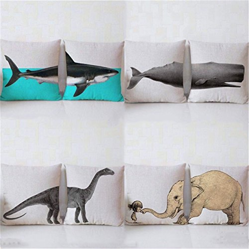 Yinew Kissenbezug Sofa Werfen Kissen Abdeckung Lendenkissen Pillowcase Kissenhuelle im angesagten Digitaldruck Kissen Deko 45 x 45 cm Set 2er - 6