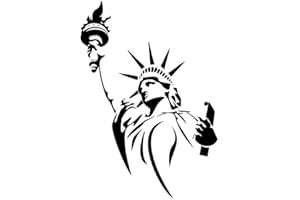 ARTISTIC SPONGE Pochoir réutilisable Statue de la Liberté A3 A4 A5 et plus grandes tailles Style de voyage moderne / P19 (pochoir réutilisable en PVC, format A3 – 297 x 420 mm)