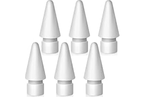 SIXFU Replacement Tips for Apple Pencil 2nd Generation/ 1st Generation Tips, Pencil Nibs Accessories for iPad Pro Pencil 2/1 Gen(6 Pack)