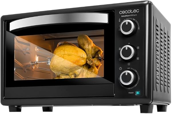 Cecotec Bordsugn Bake&Toast 3090 Black Gyro. 30 L, 1500 W,% Olika Funktioner, Inkluderar Roterande Stekare, Innerbelysning, Smulbricka.