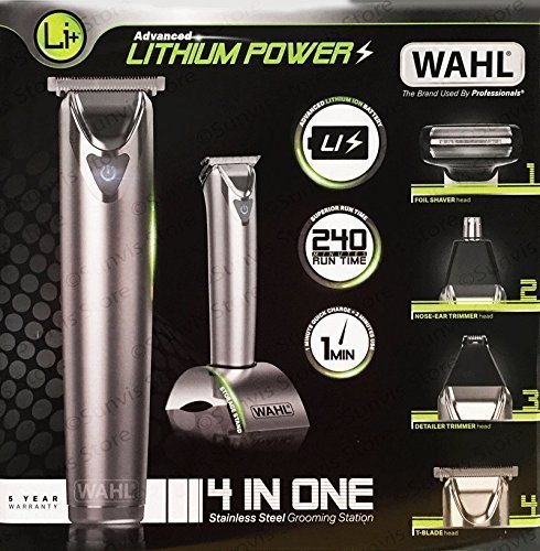WAHL Advanced Lithium Power 4 in 1 Stainless Steel Grooming Station 9818-802