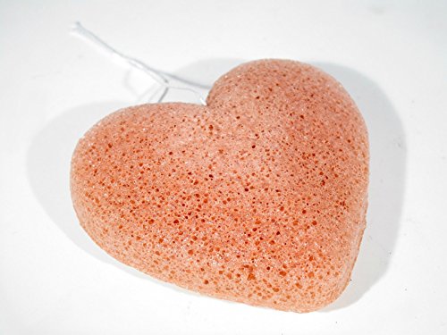 Natural Rose Konjac Heart Shape Sponge - Small