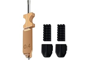 HzdaDeve Upgraded 0.4MM Hotend Kit per Flashforge AD5X Quick Detachable Ugello estrusore Quick Release ugello riscaldatore blocco throat tubo con copertura in silicone 2PK e ugello spazzola per