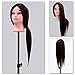 Neverland Professional 24" 50% Real Human Hair Training Head With Free Clamp For College and Professional Use Dark Brown