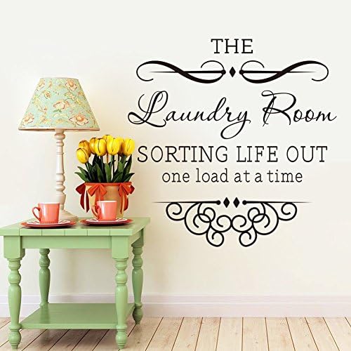 ZY8377 New Style English Words Creative Art Wall Stickers For Laundry Room Murals Decals For Home Decor House Decoration