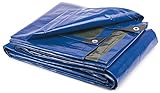  takestop® - Lona de 3 x 4 m con ojales, impermeable, resistente, funda multiusos para coche, furgoneta, pickup, embarcación, tienda de campaña, etc.