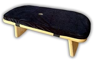 TORTUE DE JADE Banc de méditation Pliable Noir Lotus avec Coussin et Sac