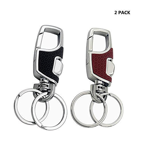 Keku multifunzione portachiavi 2 confezioni, Black + Red