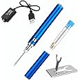 MAKINGTEC Portable USB Cordless Soldering Iron Kit, Wireless Rechargeable Battery Powered, Wireless Charging Welding Tool 510 Pen Electronic Soldering Kit