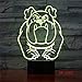 Produktbild Visuelle Illusion Lichter Bulldogge Pudel Jack Russell Terrier Rottweiler Dobermann LED Kind Nachtlicht Hund Schreibtisch Licht 4 No Controller
