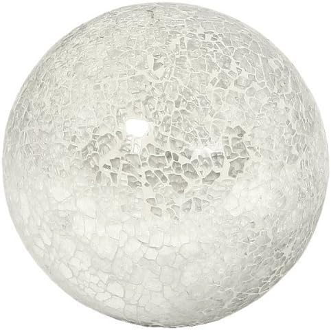 Glass Mosaic Ball in Pearl White (Large) by The Look