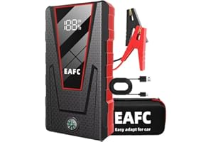 EAFCSZ EAFC 1200A Car Jump Starter - 12V Portable Battery Booster Pack for Vehicles up to 4.0L Petrol/2.0L Diesel, Compatible with Car, Van, SUV, Truck, Motorcycle, Tractor & Boat (With storage bag)