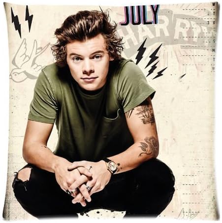 most hot popular music band stars one direction Harry Styles personalized cool Custom Cotton &amp; Polyester Soft Square Zippered Pillow Case Cover 18"x18"(two sides) - Cushion Throw Decorative pillowcase for sofa or bed