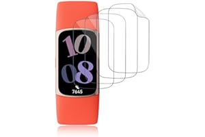FIREKITE [4 Stück] für Fitbit Charge 6 Paznerfolie [Frei von Kratzern] with Fitbit Charge 5 Schutzfolie, Ultrabeständig mit Folie Fitbit Charge 5/6 Displayschutz Bläschenfrei, Soft TPU Schutz