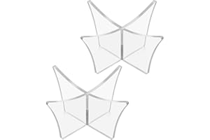 Anyasen 2 Pezzi Espositore per Pallone da Calcio Acrilico Supporto da Palla Piedistallo di Palla Espositori per Pallacanestro Piede Sedile Base Supporto espositore per palloni da Calcio Trasparente