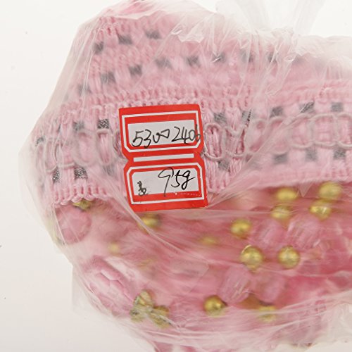 2x Vorhang Raffhalter Kristall Perlenkette Set für Raum Fenster Deko – one size, Rosa - 6