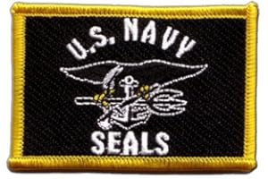 FLAGGENFRITZE Stemma Ricamato Flag Patch USA Stati Uniti Navy Seals – 8 x 6 cm