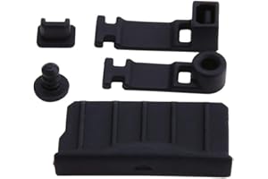 AMBERTOWN Silicone Dust Plug Cover Earphone Charger Jack Stopper for Nintendo 3DS / 3DS XL LL/New 3DS / New 3DS XL LL (Black)