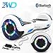 Produktbild 2WD Hoverboard 6.5'' ElektroScooter Rad-selbstausgleichender Roller Zwei mit Bluetooth LED-Licht-elektrischem Roller 6.5"- UL bestätigte 2 * 350W (Weiß-01)