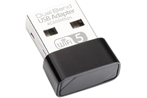 Chiavetta WiFi USB Adattatore Dual Band 2.4G/5GHz AC 600Mbps, Mini Antenna Ricevitore WiFi per PC fisso, Portatile, Tablet - Realtek Chipset - 802.11ac (Driver Free) Inivech