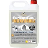 Limpiador de acero inoxidable | 3 en 1: Limpia, abrillanta y protege | Elimina la cal | Para todo tipo de superficies met&aacute;lic