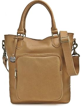 MASQUENADA, Leder Damen Schultertaschen, Umhängetaschen, Henkeltaschen, 28,5 x 33 x 9 cm (B x H x T)