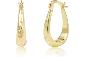 ALEXCRAFT Boucles d'oreilles créoles torsadées en argent épais pour femmes et filles, grandes boucles d'oreilles ovales légères 925 pour fête de mariage